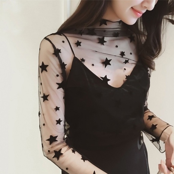 Tops - Sheer Star Top